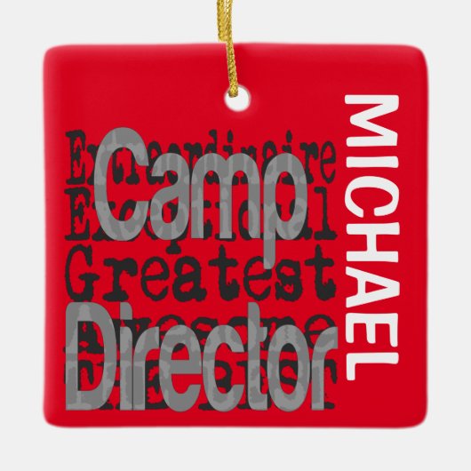 Camp Director Extraordinaire CUSTOM Keramisch Ornament (Voorkant)