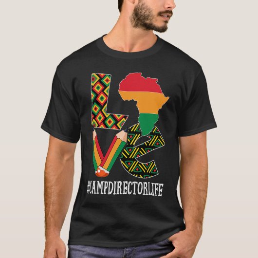 Camp Director Love Map African American Black Hist T-shirt (Voorkant)