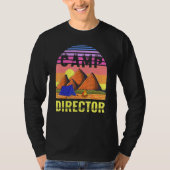 Camp Director Sunset Summer Camping Campground Lea T-shirt (Voorkant)