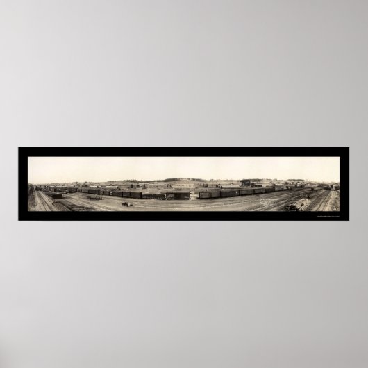 Camp Dodge Iowa Train Foto 1917 Poster (Voorkant)