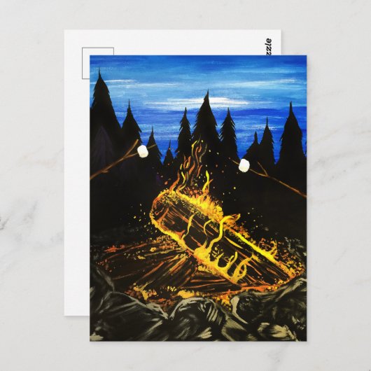 Camp Fire Briefkaart (Voorkant / Achterkant)