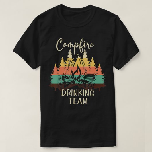 Camp Fire Drinking Team Camping T-shirt (Design voorkant)