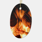 Camp Fire Keramisch Ornament (Links)