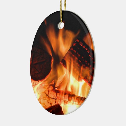 Camp Fire Keramisch Ornament (Links)