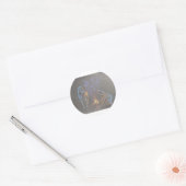 Camp Fire Native Amerikaanse Indiaanse krijger Ronde Sticker (Envelop)