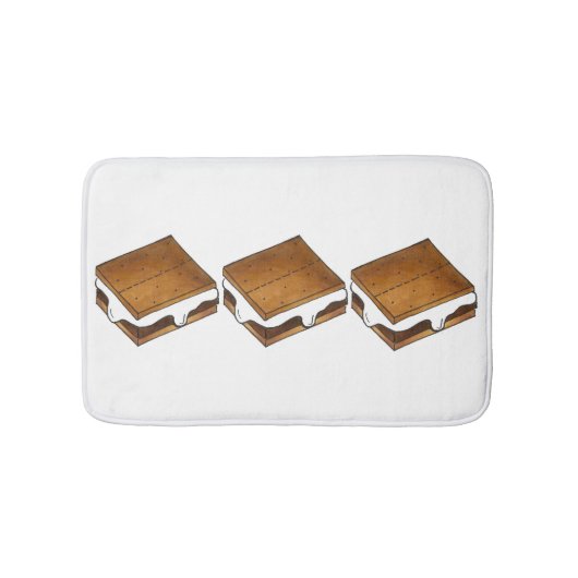 Camp Fire Smores, Marshmallow Badmat (Voorkant)