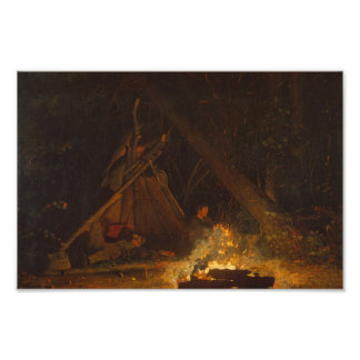 Camp Fire Winslow Homer Foto Afdruk