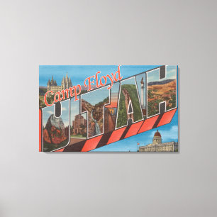Camp Floyd, Utah - Grote letterscènes Canvas Afdruk