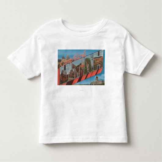 Camp Floyd, Utah - Grote letterscènes Kinder Shirts (Voorkant)
