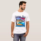 Camp Fox Blue en Red Sky in Blue Lijst T-shirt (Voorkant volledig)