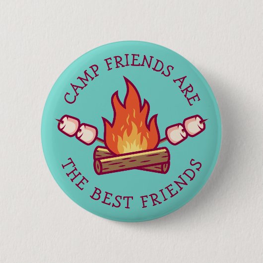Camp Friends zijn de beste vrienden Ronde Button 5,7 Cm (Voorkant)