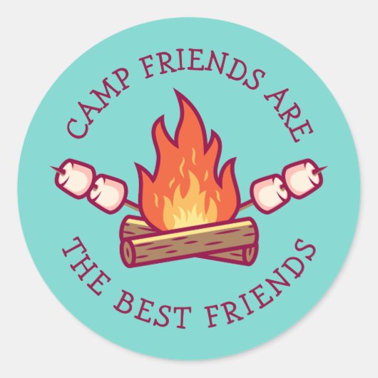 Camp Friends zijn de beste vrienden Ronde Sticker (Voorkant)