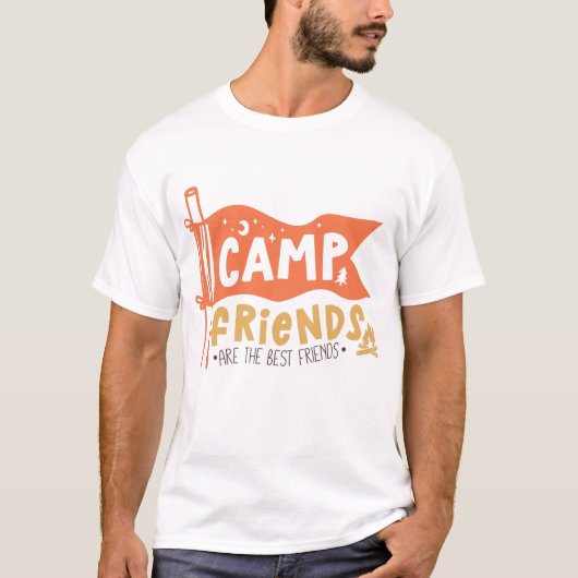 Camp Friends zijn de beste vrienden T-shirt (Voorkant)