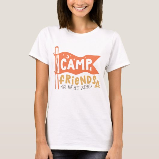 Camp Friends zijn de beste vrienden T-shirt (Voorkant)