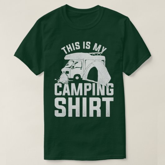 Camp Funny Camper Outdoor Camping van de Natuur va T-shirt (Design voorkant)