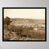 Camp General Brook vlakbij Pine Ridge SD 1891 Poster (Voorkant)