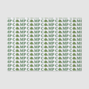 CAMP Green Tent Summer Camper Gift Tissue Tissuepapier