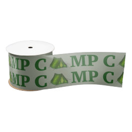 CAMP Green Tent Summer Camping Ribbon Satijnen Lint