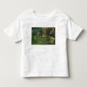 Camp Ground Scene of Mannen Camping in Maine Kinder Shirts (Voorkant)