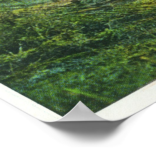 Camp Ground Scene of Mannen Camping in Maine Poster (Hoek)