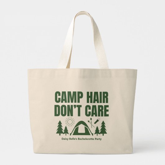 Camp Hair Bachelorette Green Tote Bag (Achterkant)