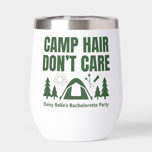 Camp Hair Don't Care Bachelorette Green  (Achterkant)