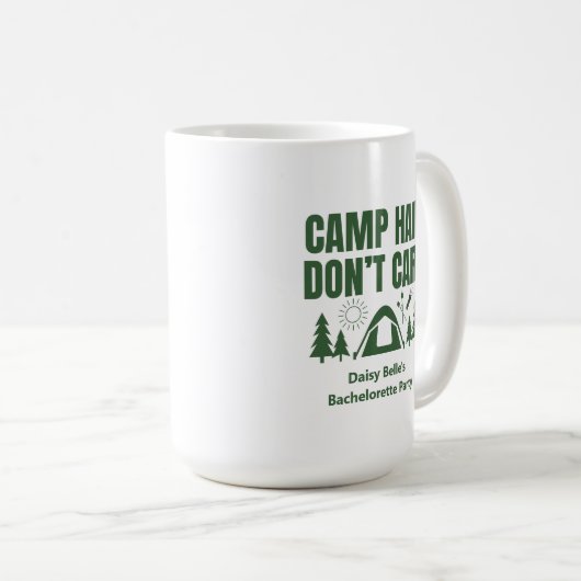 Camp Hair Don't Care Bachelorette Green  Koffiemok (Voorkant rechts)