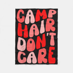 Camp Hair Dont Care Summer Camping Shirt voor meis Fleece Deken