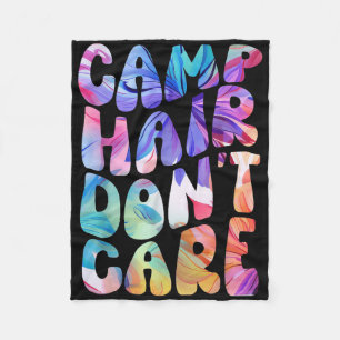 Camp Hair Dont Care Summer Camping Shirt voor meis Fleece Deken