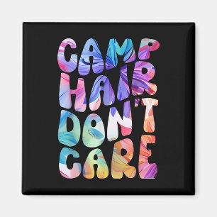 Camp Hair Dont Care Summer Camping Shirt voor meis Magneet