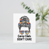 Camp Hair geeft niet om Messy Bun Uitnodiging Briefkaart (Staand voorkant)