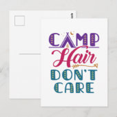 Camp Hair houdt niet van Camper Camping Glamper Briefkaart (Voorkant / Achterkant)