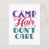 Camp Hair houdt niet van Camper Camping Glamper Briefkaart (Voorkant)