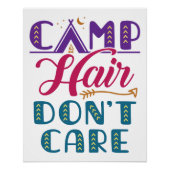 Camp Hair houdt niet van Camper Camping Glamper Perfect Poster (Voorkant)