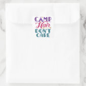 Camp Hair houdt niet van Camper Camping Glamper Vierkante Sticker (Tas)