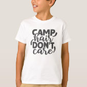 Camp Hair houdt niet van grappige Camping Quote Hu T-shirt (Voorkant)