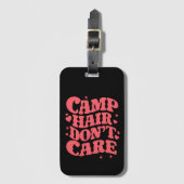 Camp Hair Maakt Zomer Camping Meisjes Groovy niet  Bagagelabel (Voorkant (verticaal))