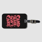 Camp Hair Maakt Zomer Camping Meisjes Groovy niet  Bagagelabel (Voorkant (horizontaal))