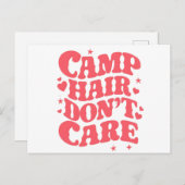 Camp Hair Maakt Zomer Camping Meisjes Groovy niet  Briefkaart (Voorkant / Achterkant)