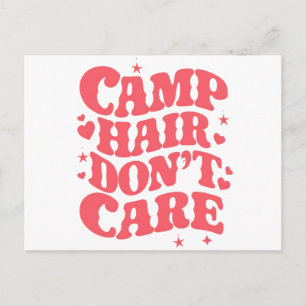 Camp Hair Maakt Zomer Camping Meisjes Groovy niet  Briefkaart
