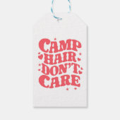 Camp Hair Maakt Zomer Camping Meisjes Groovy niet  Cadeaulabel (Achterkant)