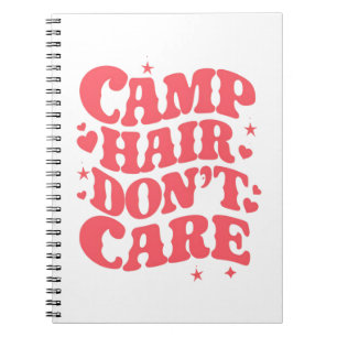 Camp Hair Maakt Zomer Camping Meisjes Groovy niet  Notitieboek