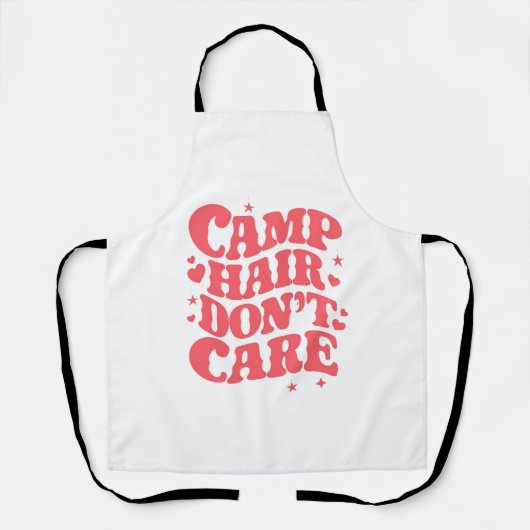 Camp Hair Maakt Zomer Camping Meisjes Groovy niet Schort (Voorkant)