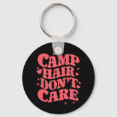 Camp Hair Maakt Zomer Camping Meisjes Groovy niet  Sleutelhanger (Voorkant)