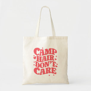 Camp Hair Maakt Zomer Camping Meisjes Groovy niet  Tote Bag