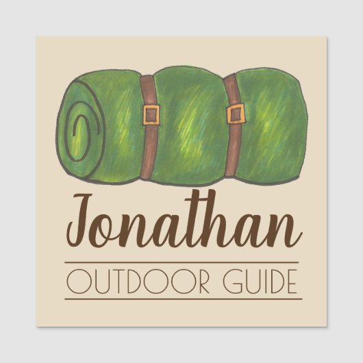 Camp Hiking Slaap-hoesttas voor kampeeruitrusting Naamplaatje (Voorkant)