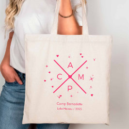 CAMP Hot Pink Bach Bruidsmeisjes Beach Canvas tas