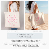 CAMP Hot Pink Bach Bruidsmeisjes Beach Canvas tas