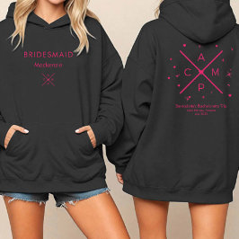 CAMP Hot Pink Bachelorette Bruidsmeisje Hoodie