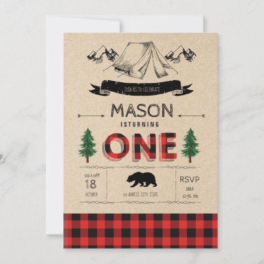 Camp houthakker party team kaart (Voorkant)